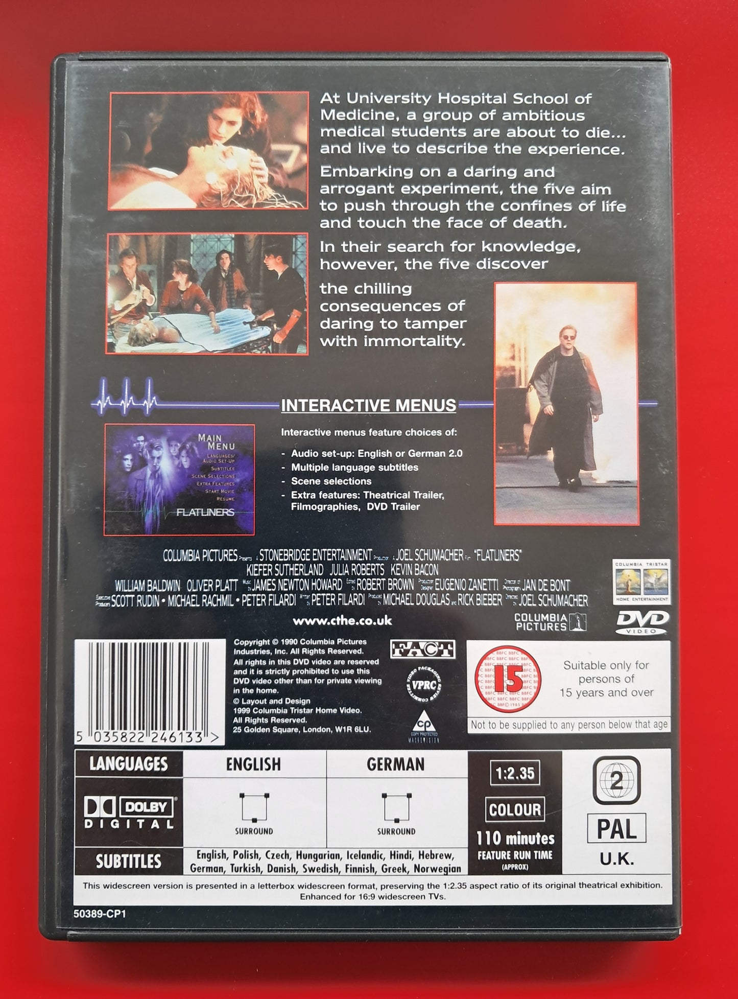 Flatliners DVD (Joel Schumacher, 1990)