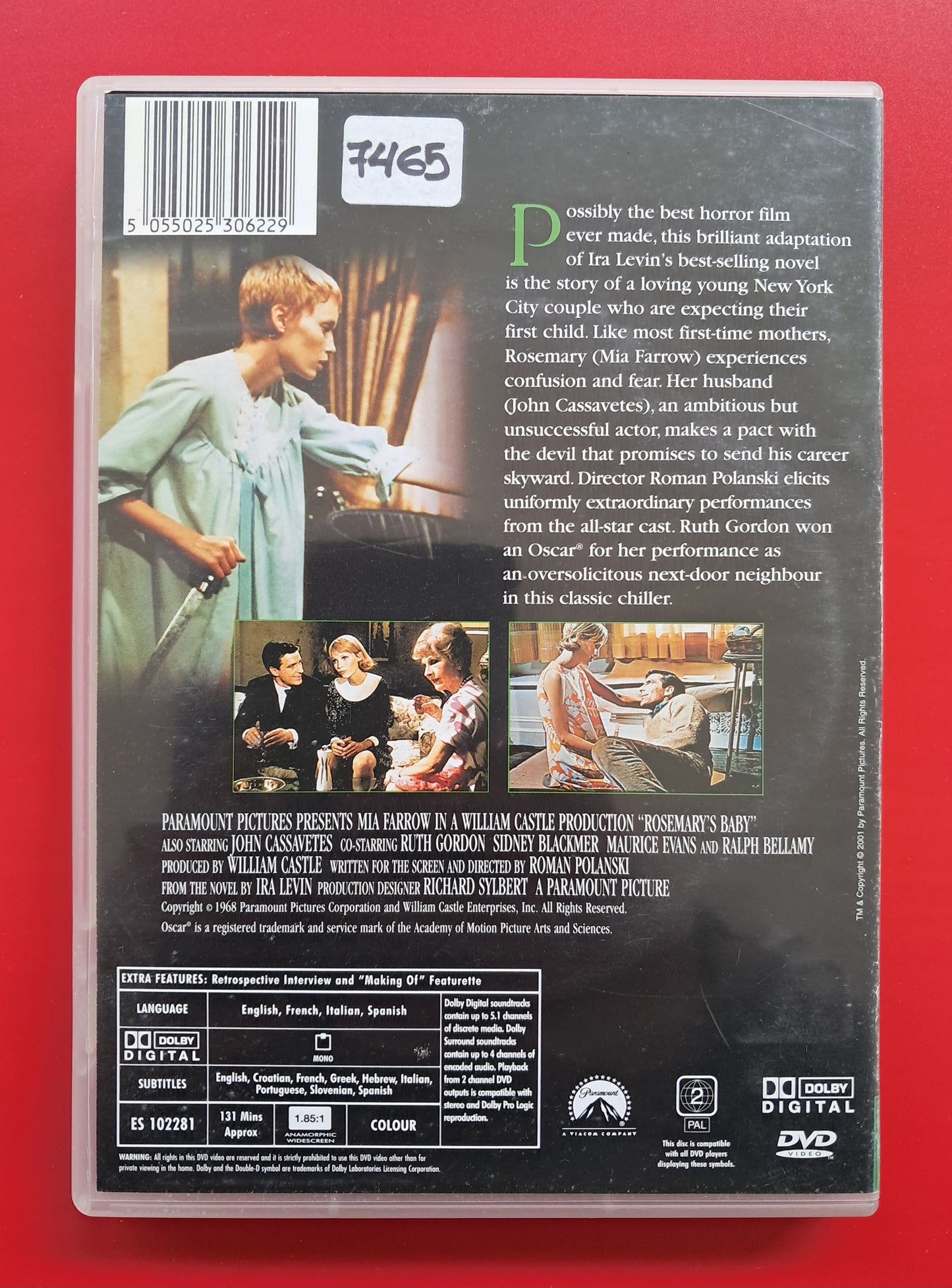 Rosemary's Baby DVD (Roman Polanski, 1968)