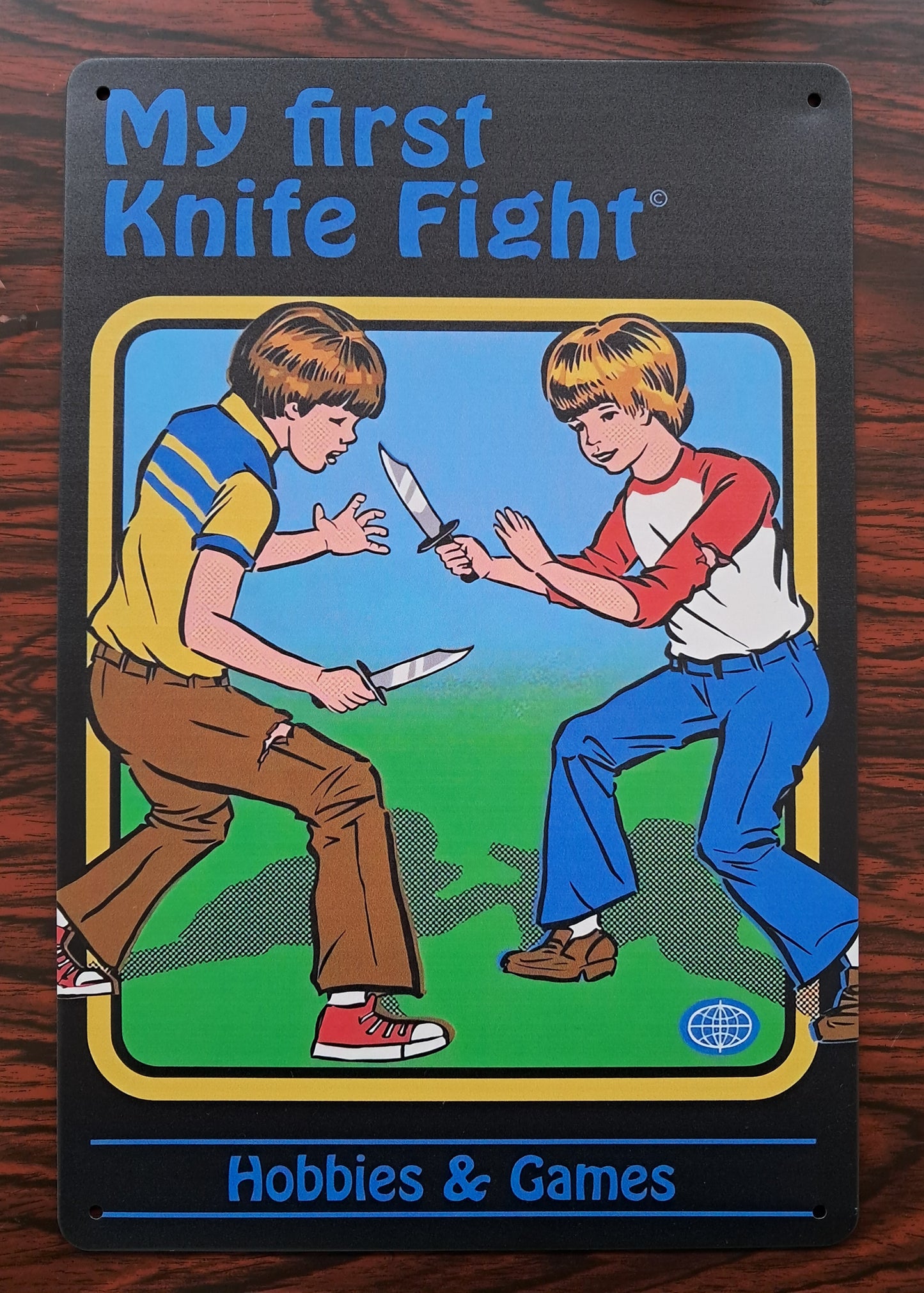 Διακοσμητικός πίνακας τοίχου "My First knife Fight (Steven Rhodes)
