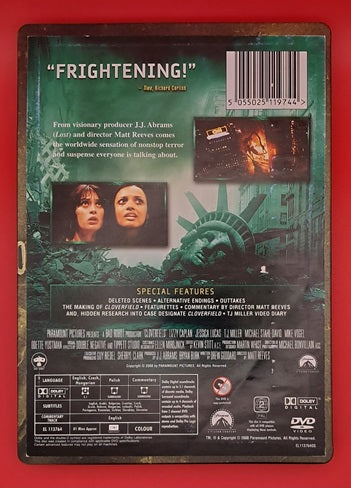 Cloverfield DVD (Matt Reeves, 2008)