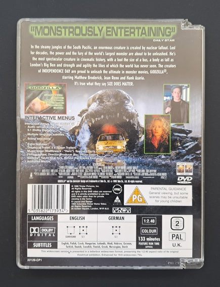 Godzilla DVD (Roland Emmerich, 1998)