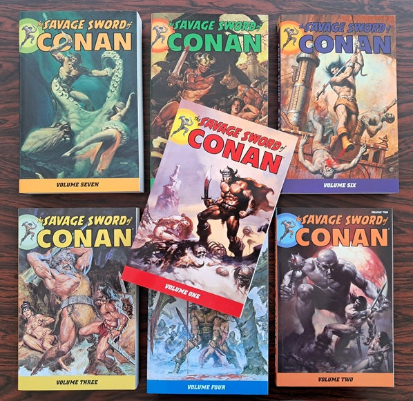 The Savage Sword of Conan 1-7 Books (Dark Horse)