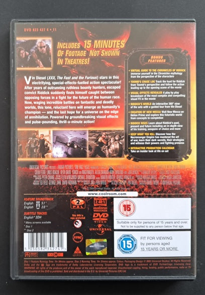 Riddick Director's Cut Double DVD ( David Twohy, 2004)