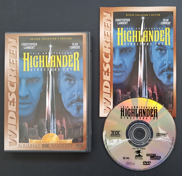 Highlander Deluxe Collector's Edition DVD ( Russell Mulcahy, 1986)