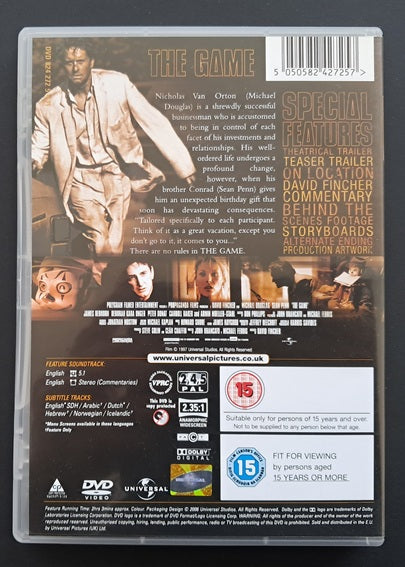 The Game Special Edition DVD (David Fincher, 1997)