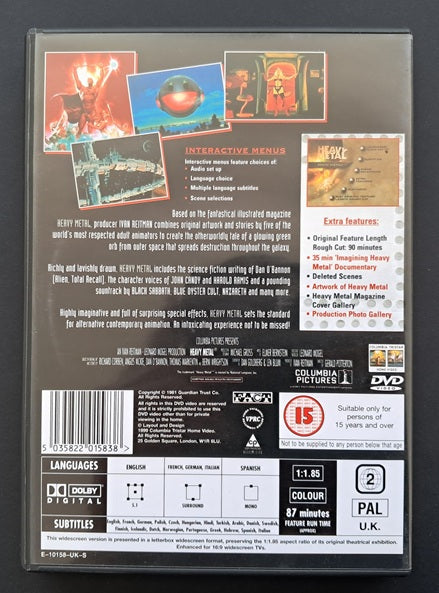 Heavy Metal DVD (Gerald Potterton, John Bruno, John Halas, 1981)