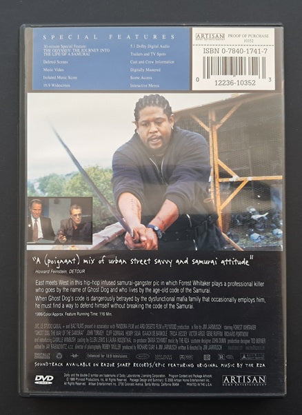Ghost Dog DVD (Jim Jarmusch, 1999)