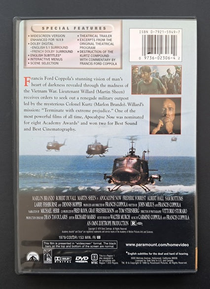 Apocalypse Now DVD (Francis Ford Coppola, 1979)
