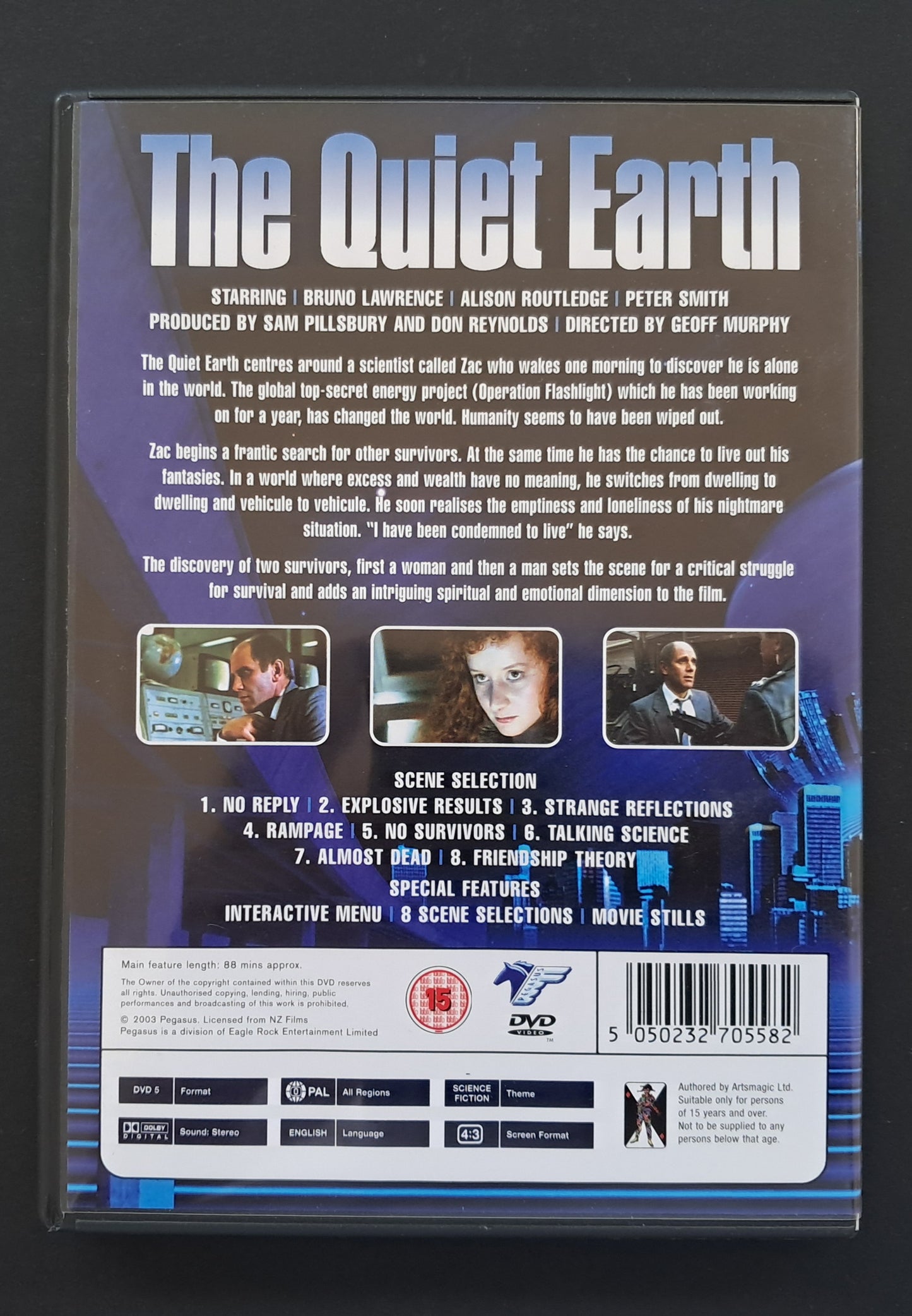 The Quiet Earth DVD (Geoff Murphy, 1985)