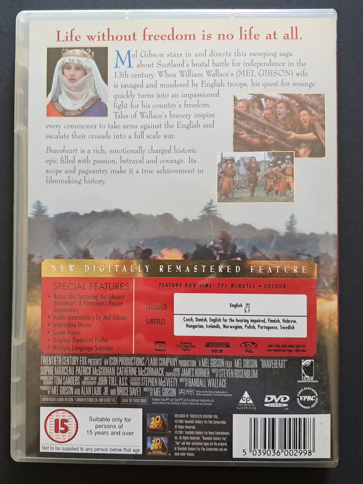 Braveheart Double DVD Special Edition (Mel Gibson, 1995)