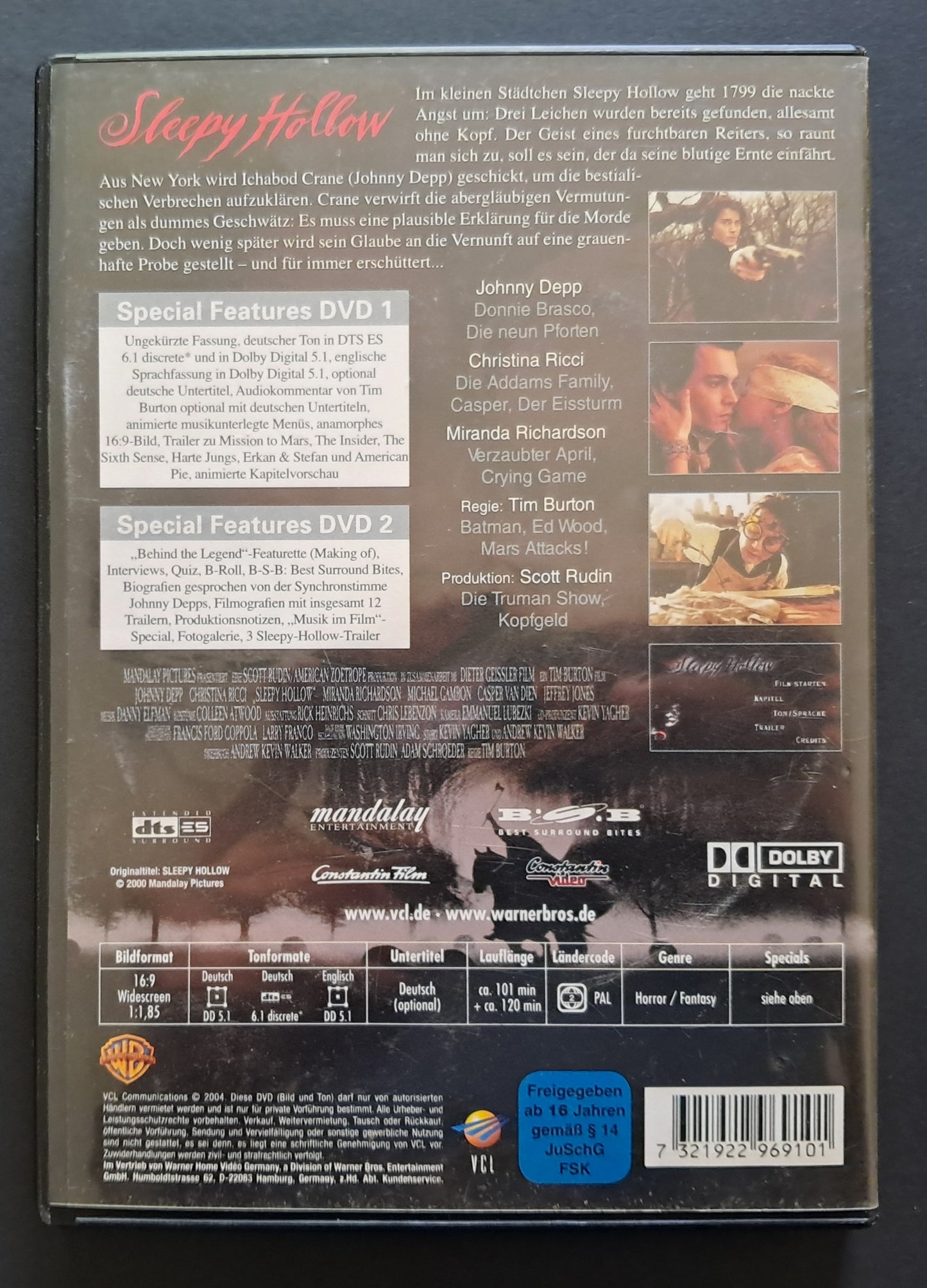 Sleepy Hollow Double DVD Platinum Edition (Tim Burton, 1999)
