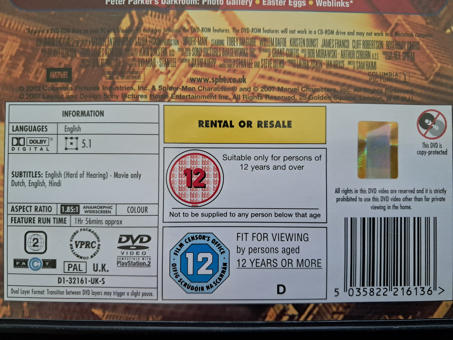Spiderman Trilogy plus Bonus (Sam Raimi Trilogy, 2002, 2004, 2007)