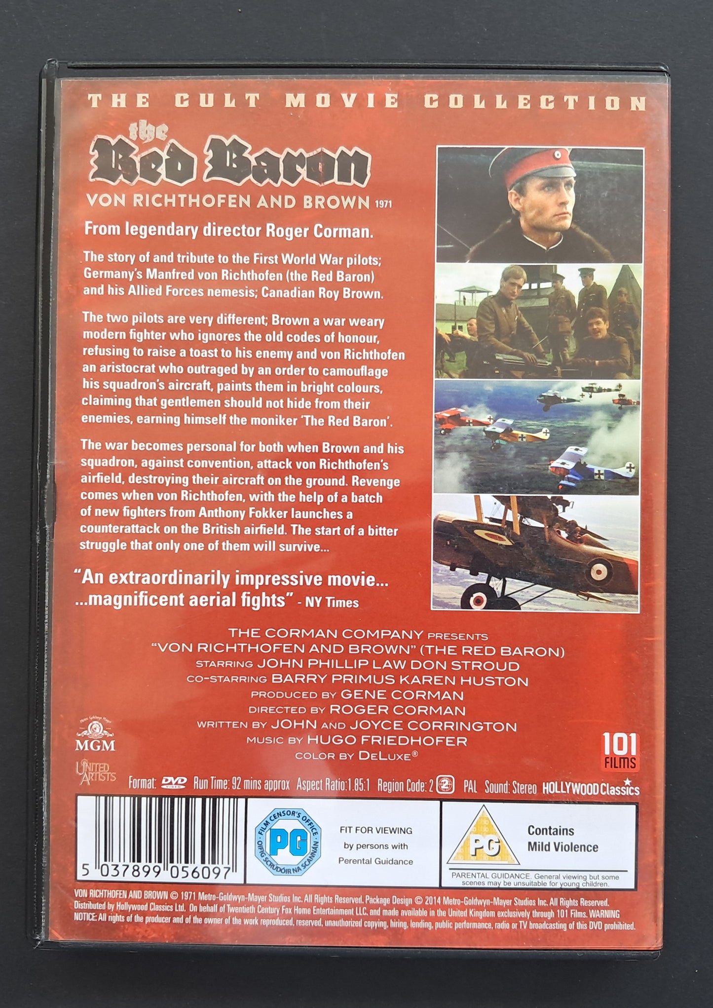 Red Baron aka Von Richthofen and Brown DVD (Roger Corman, 1971)