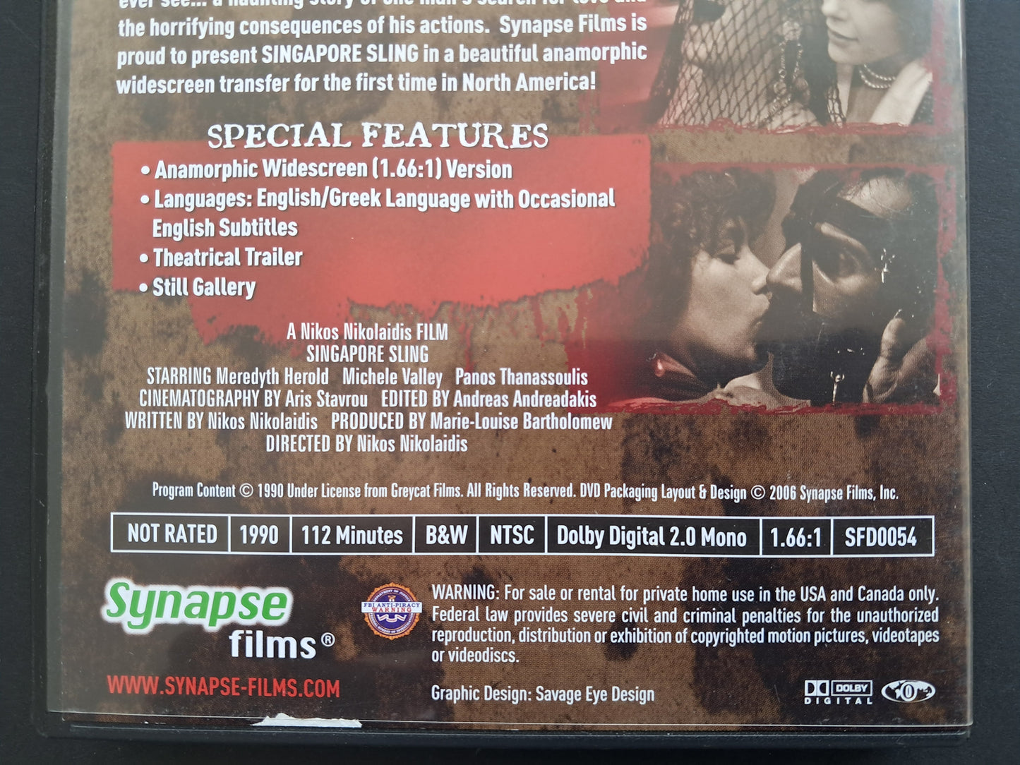 Singapore Sling DVD (Nikos Nikolaidis, 1990)