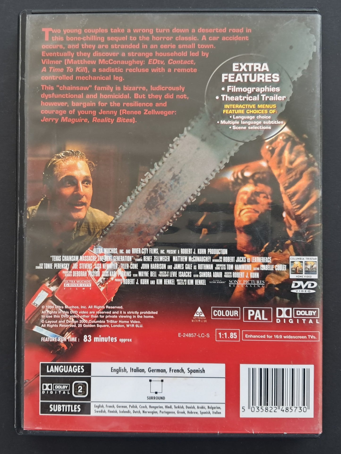Texas Chainsaw Massacre: The Next Generation DVD (Kim Henkel, 1994)