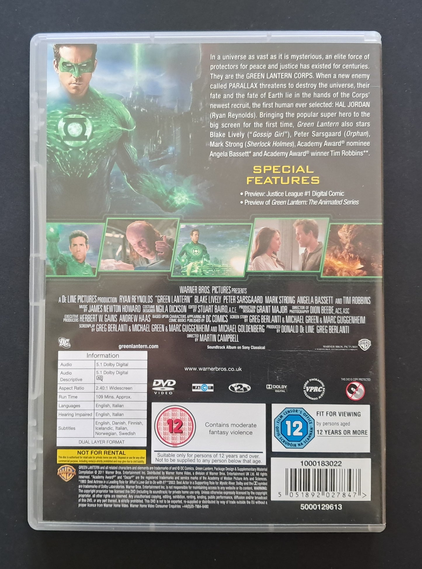 Green Lantern DVD (Martin Campbell, 2011)
