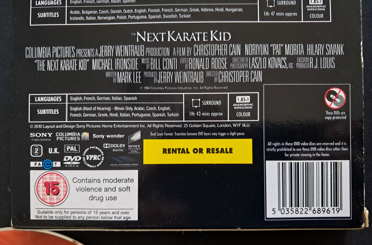 Karate Kid Box DVD Parts 1-4