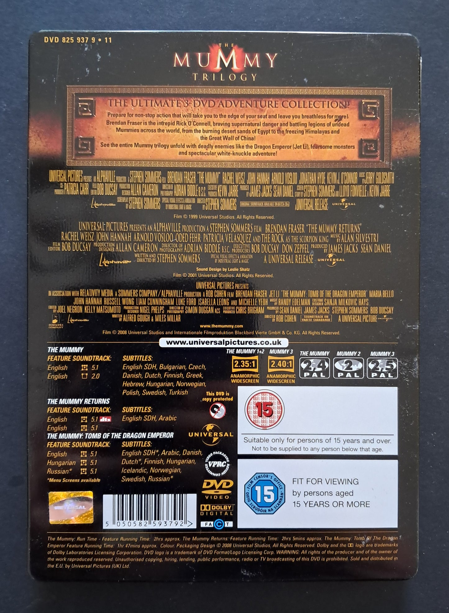 The Mummy Trilogy Steelbox Parts 1-3