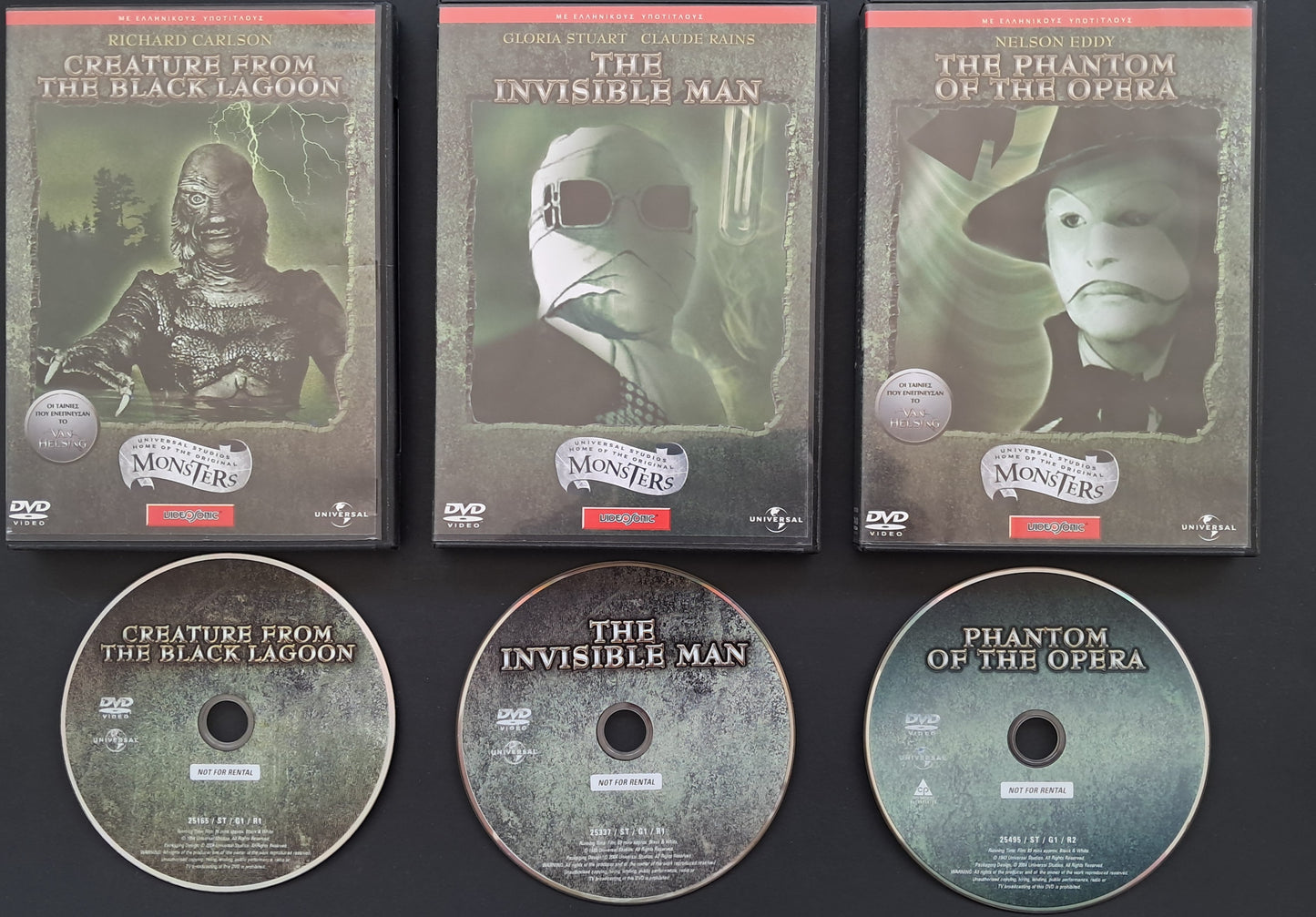 Creature from the Black Lagoon (1954) / The Invisible Man (1933) / Phantom of the Opera (1943)