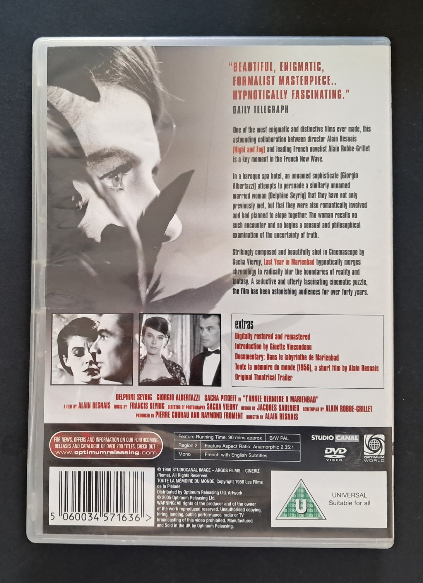 Last Year at Marienbad DVD (Alain Resnais, 1961)