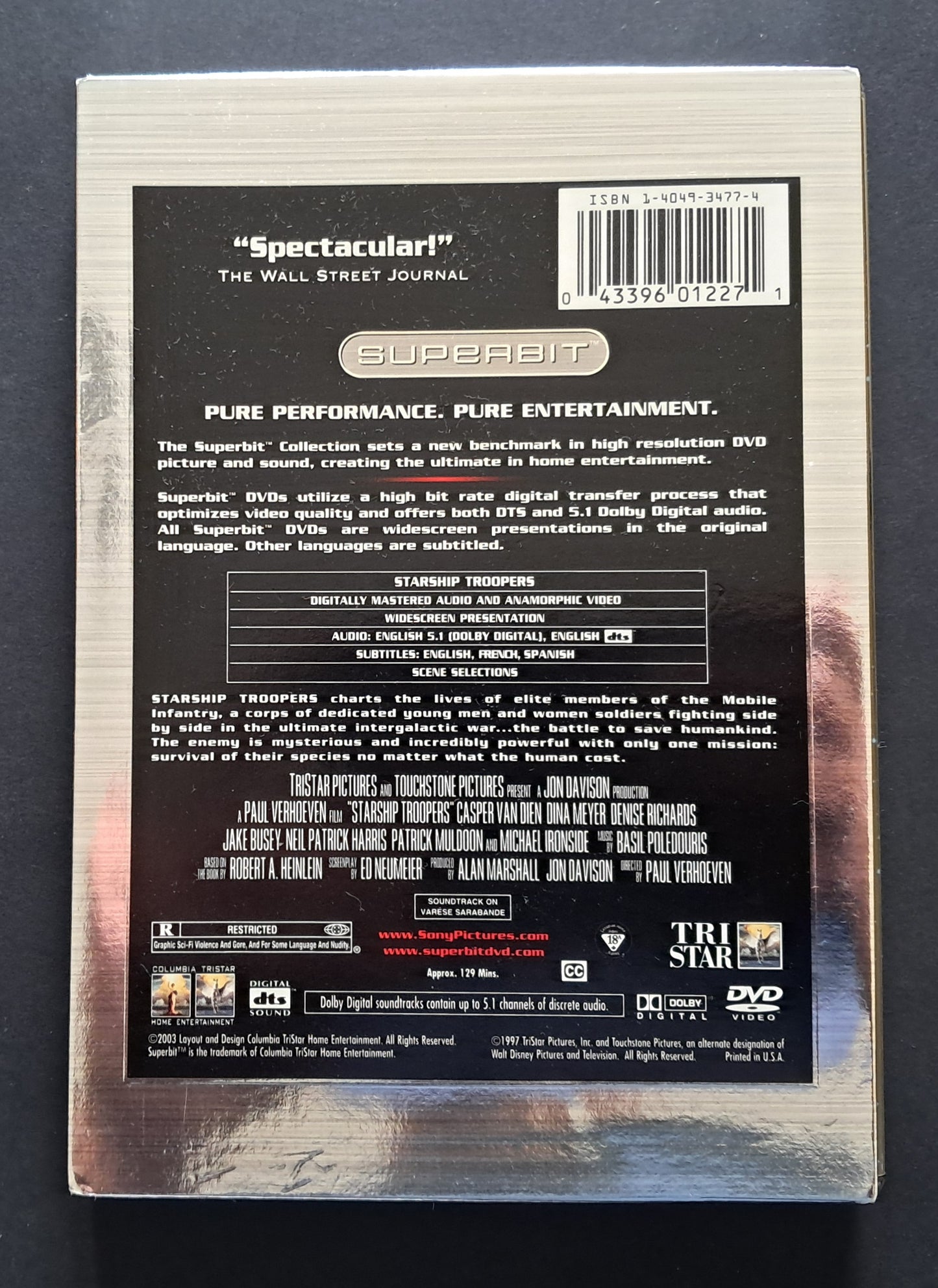 Starship Troopers DVD (Paul. Verhieven, 1997)