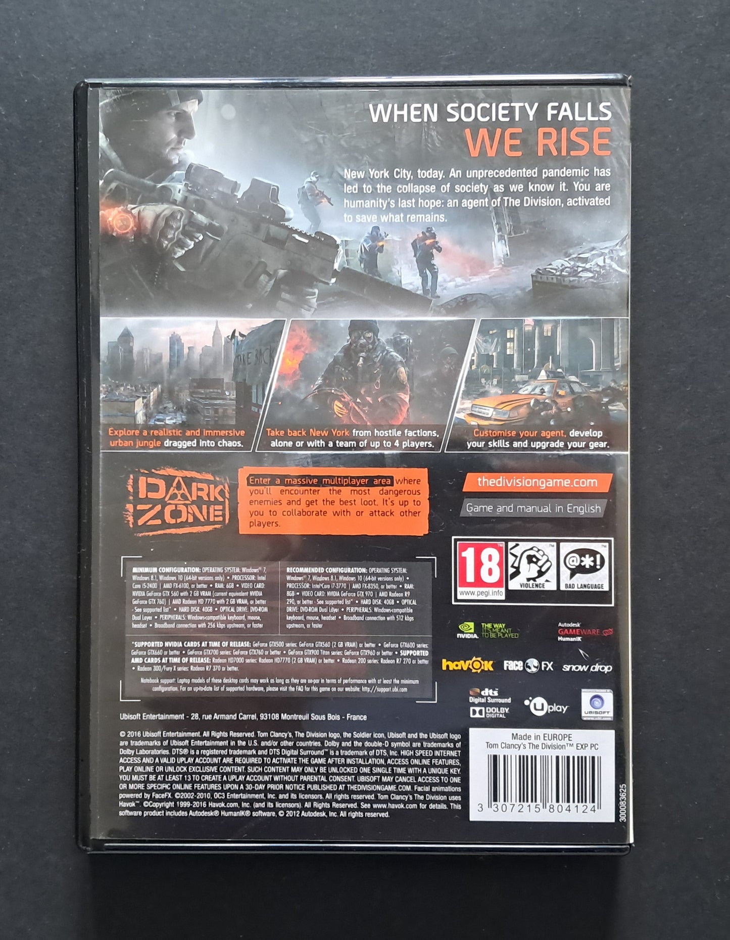 Tom Clancy's: The Division PC Game (Massive Entertainment, 2016)