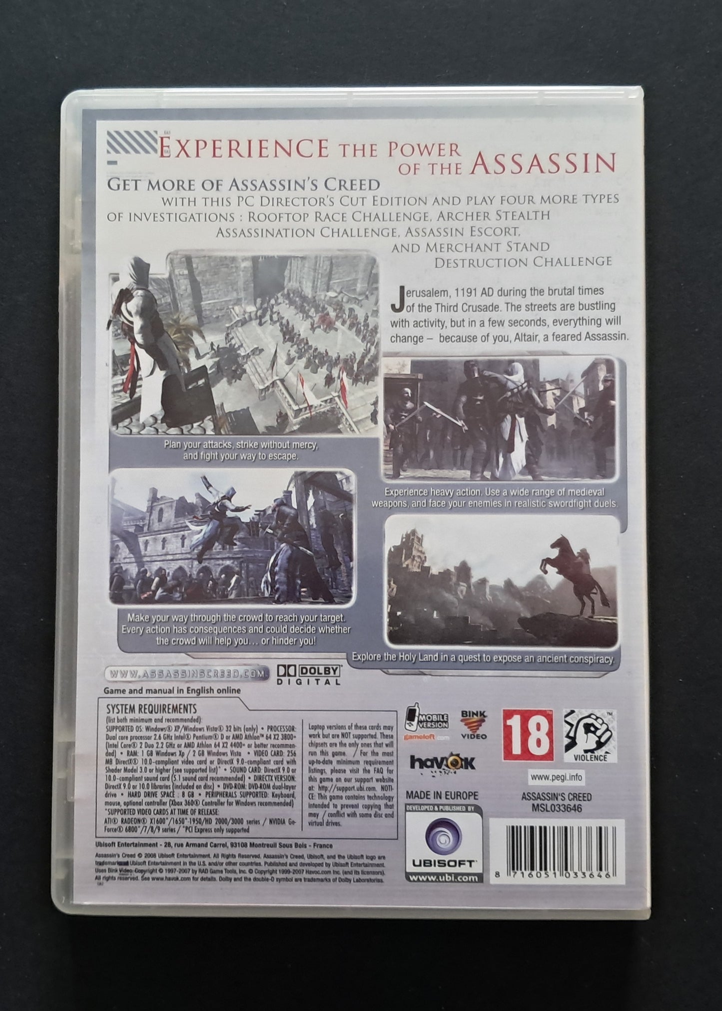 Assassin's Creed PC Game (Ubisoft, 2007)