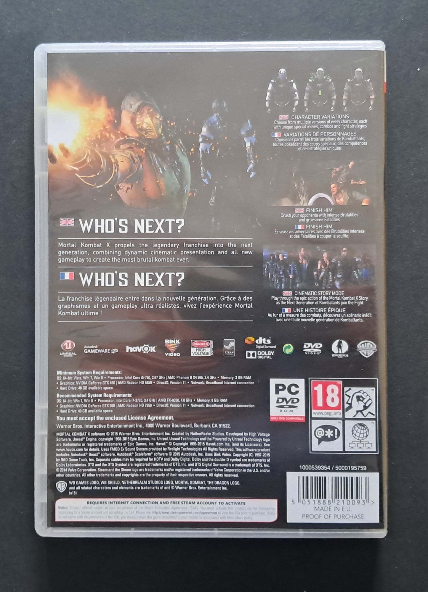 Mortal Kombat X PC Game (NetherRealm Studios, 2015)