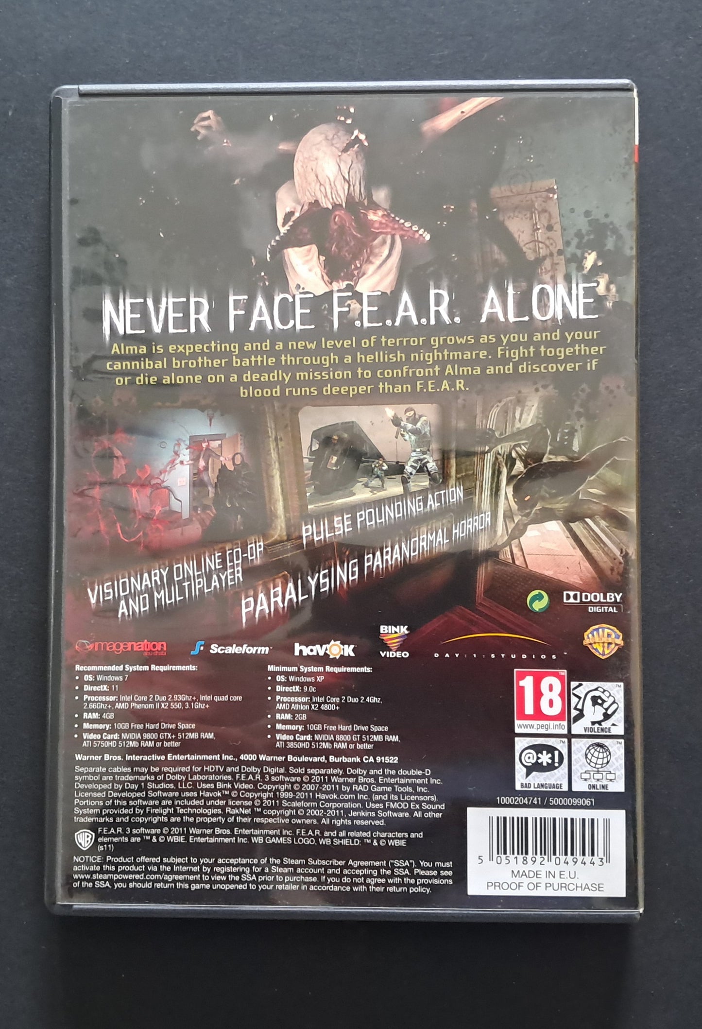 Fear 3 PC Game (Warner Bros, 2011)