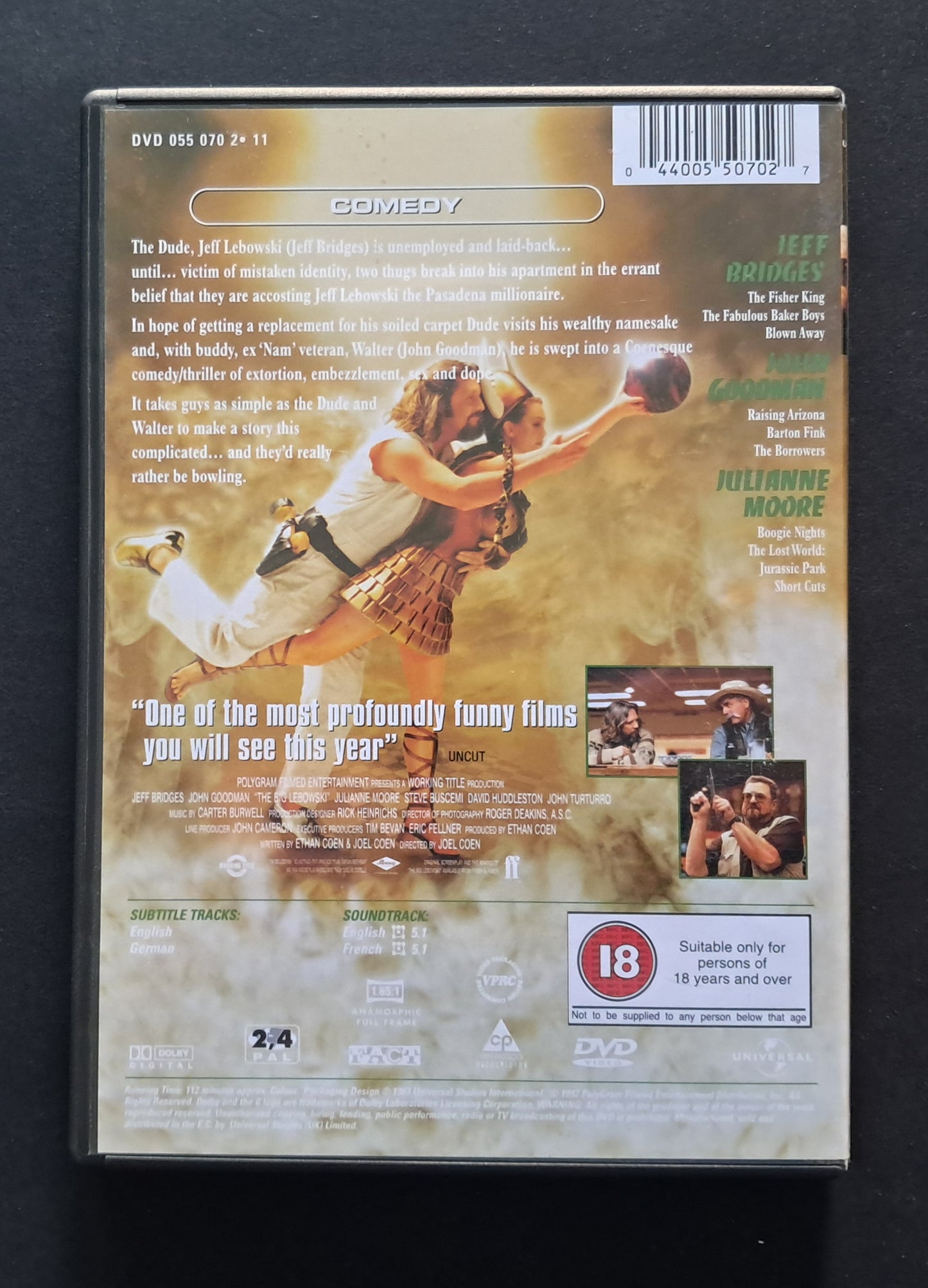 The Big Lebowksi DVD (Joel and Ethan Coen, 1998)