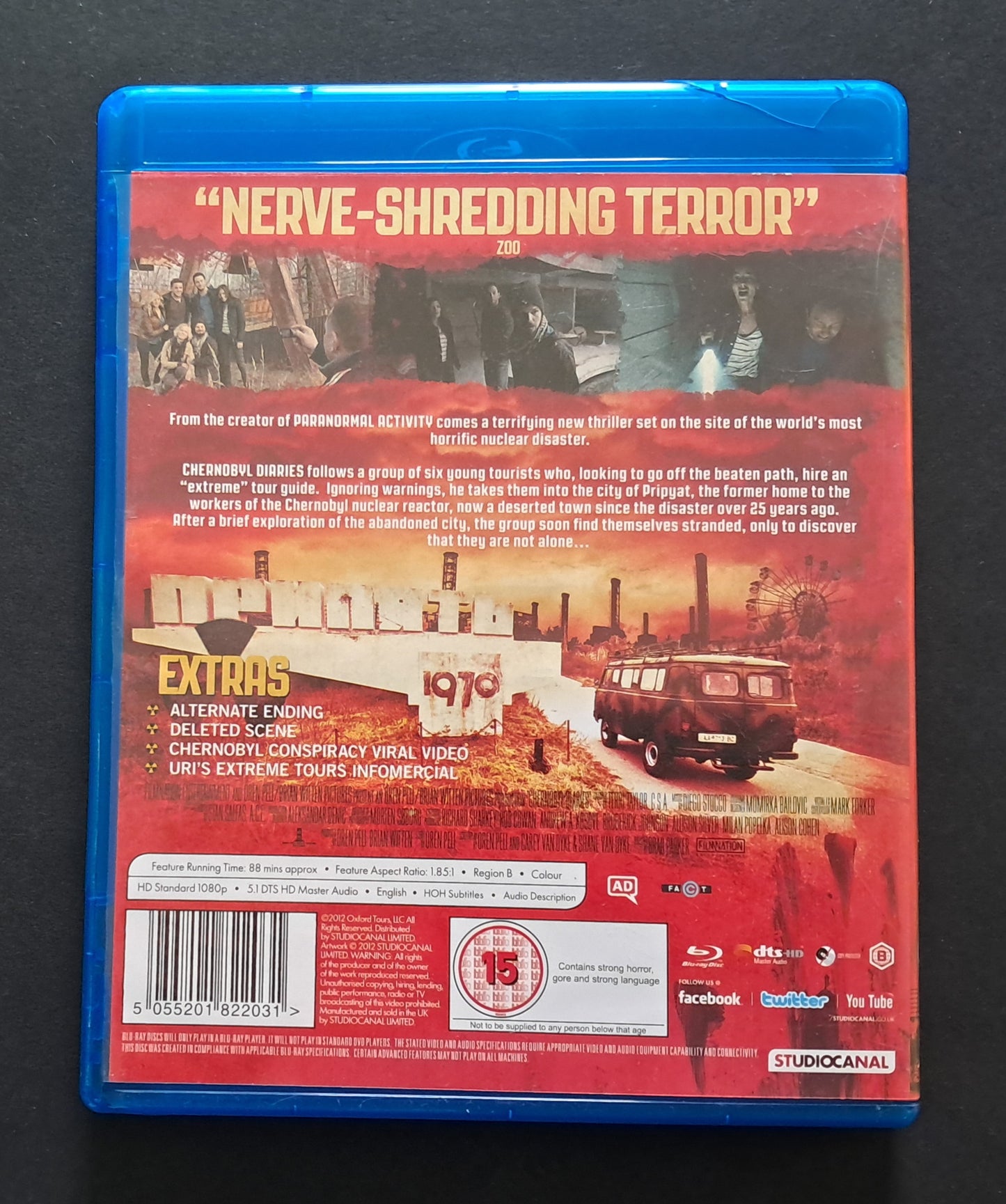 Chernobyl Diaries Blu Ray (Bradley Parker, 2012)