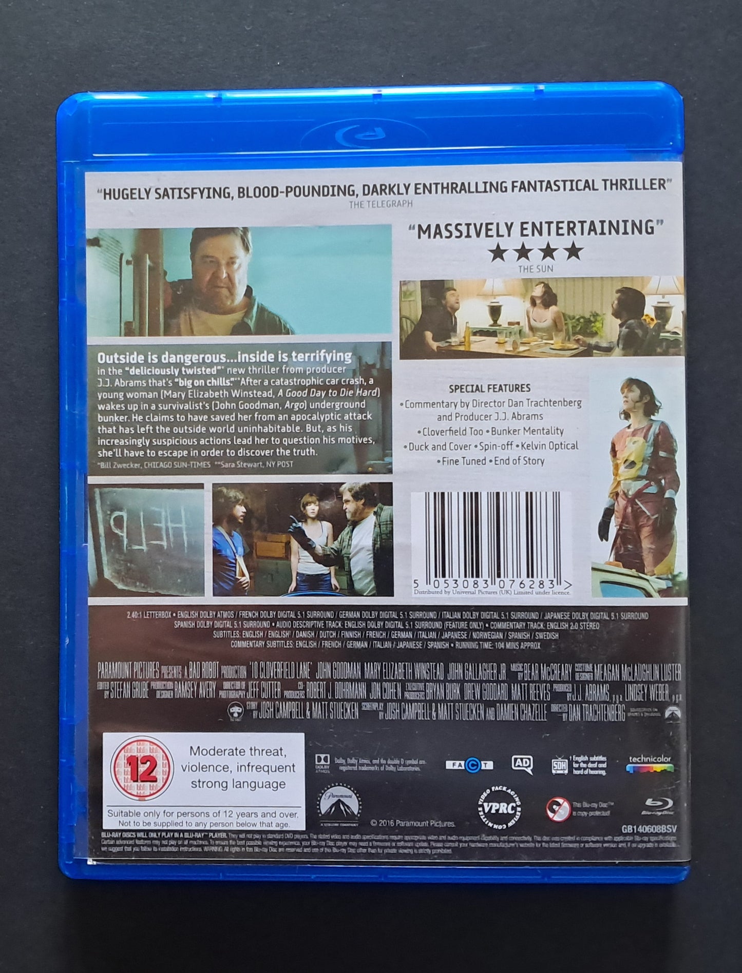 10 Cloverfield Lane Blu Ray (Dan Trachtenberg, 2016)