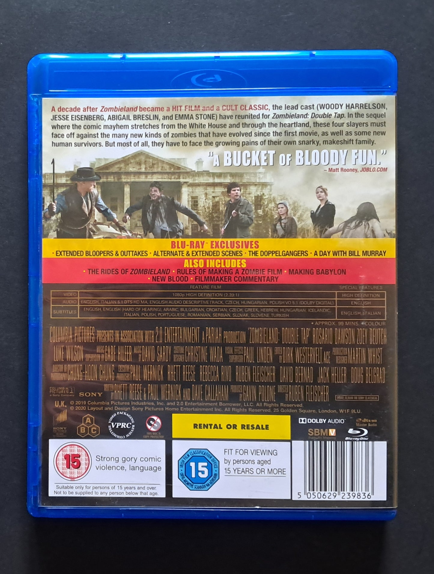 Zombieland Double Tap Blu Ray (Ruben Fleischer, 2019)