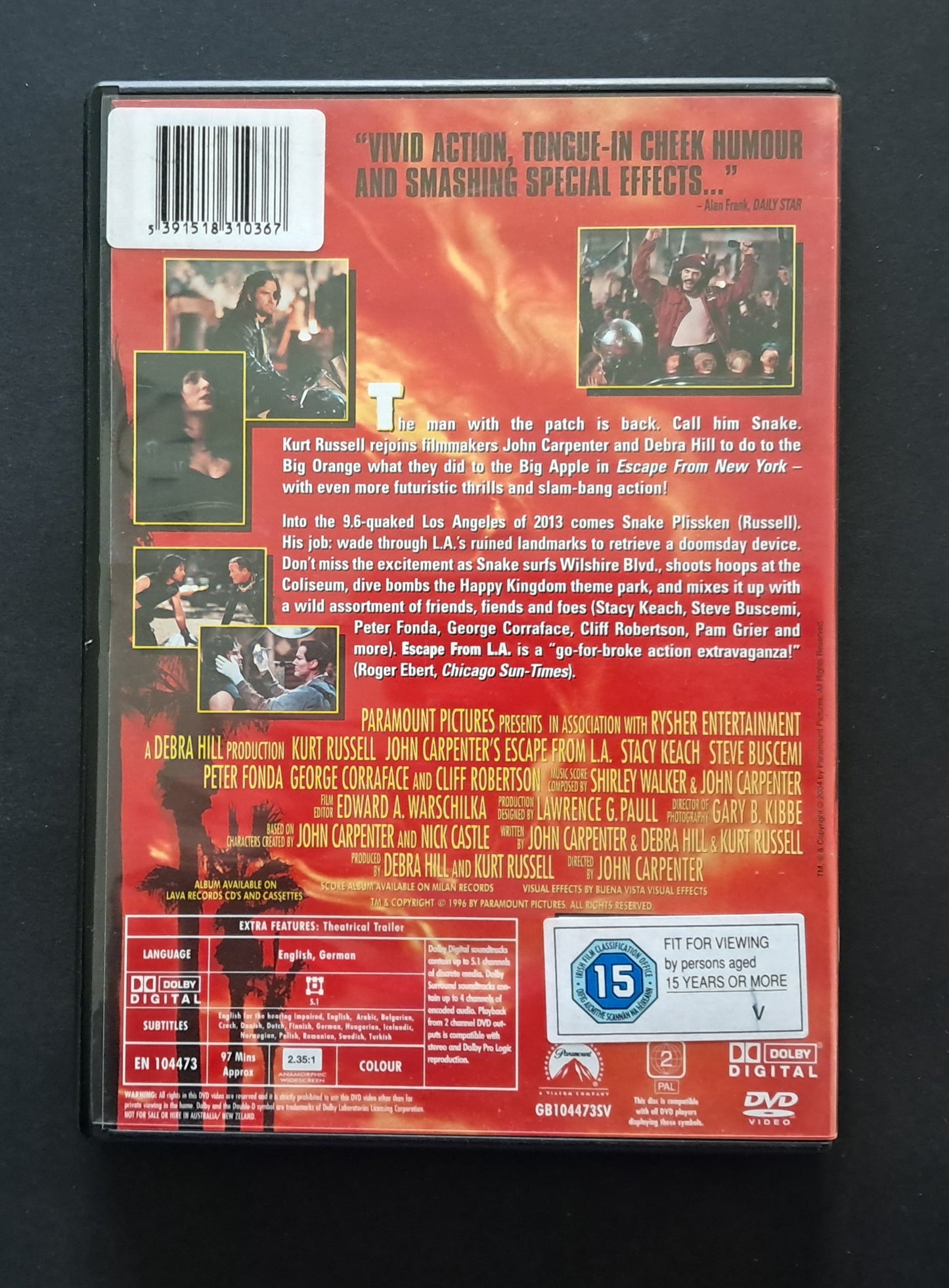 Escape from L.A. DVD (John Carpenter, 1996)