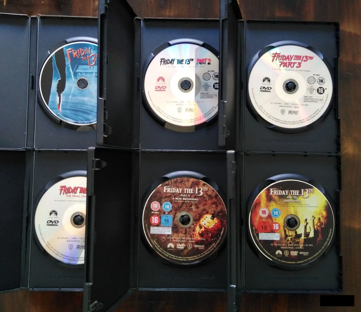 Friday the 13th DVD (Parts 1 - 6)