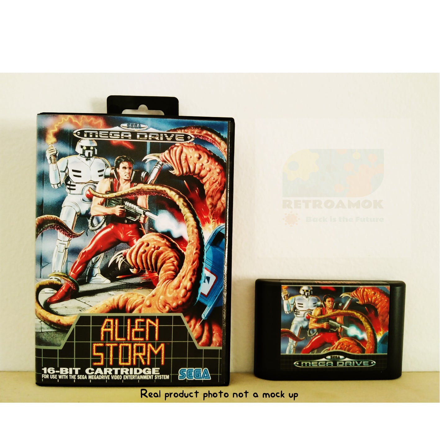 Vintage 1991 90s Sega Mega Drive Megadrive Alienstorm Alien Storm 16-Bit Cartridge good Video Game Boxed Japan Version 1 or 2 Players