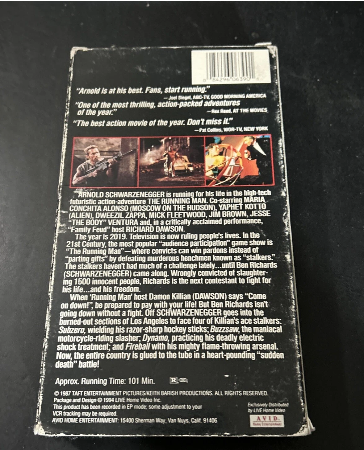 The Running Man VHS (Paul Michael Glaser, 1987)