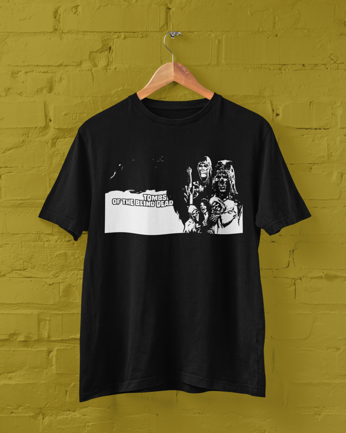 Tombs of the Blind Dead VHS Cover Inspired T-shirt Μαύρο