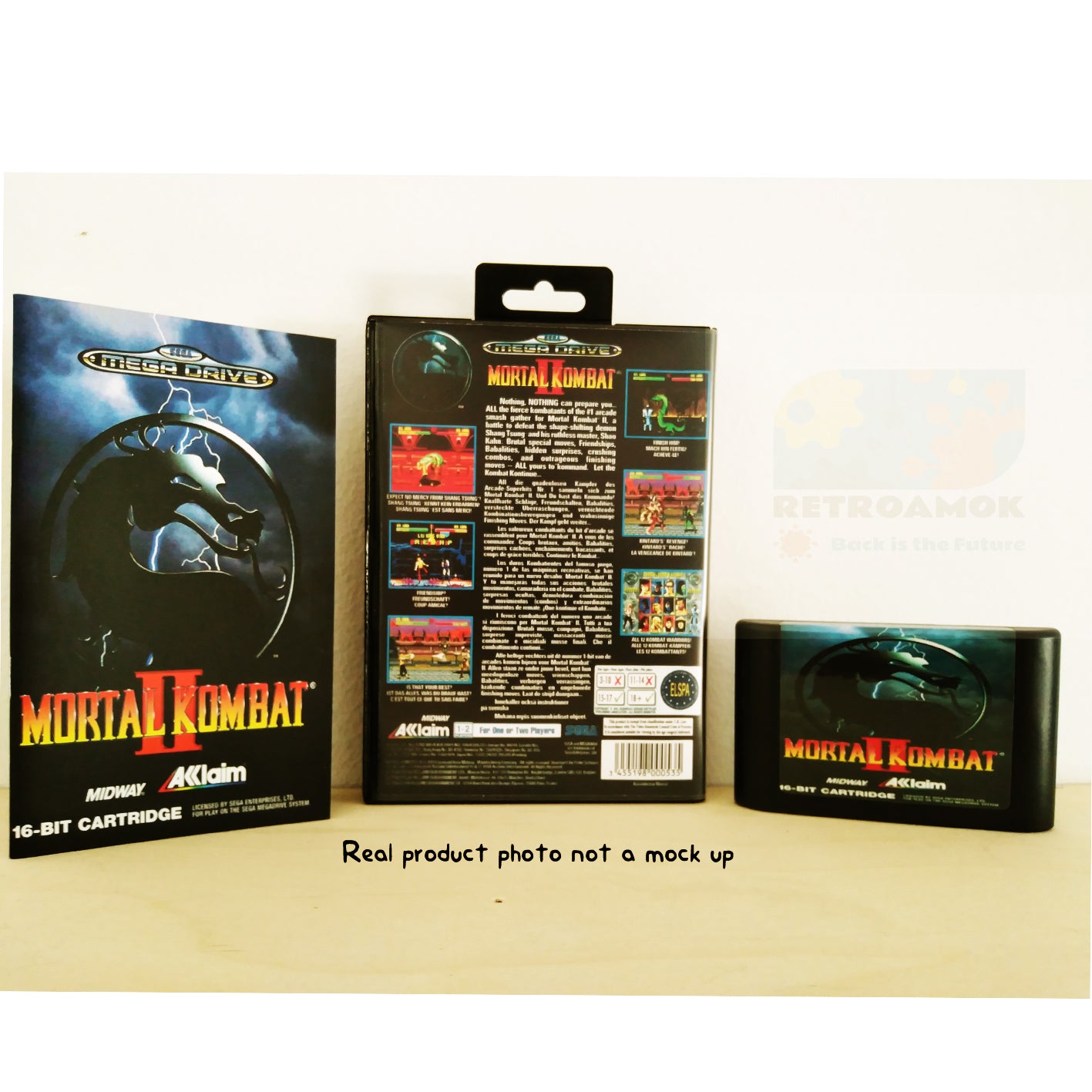 Mortal Kombat 2 (Mega Drive 2, 1993, Boxed, Manual, PAL)