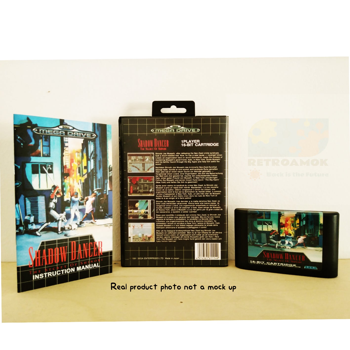 Shadow Dancer: The Secret of Shinobi (Mega Drive 2, 1990, Boxed, Manual, PAL)