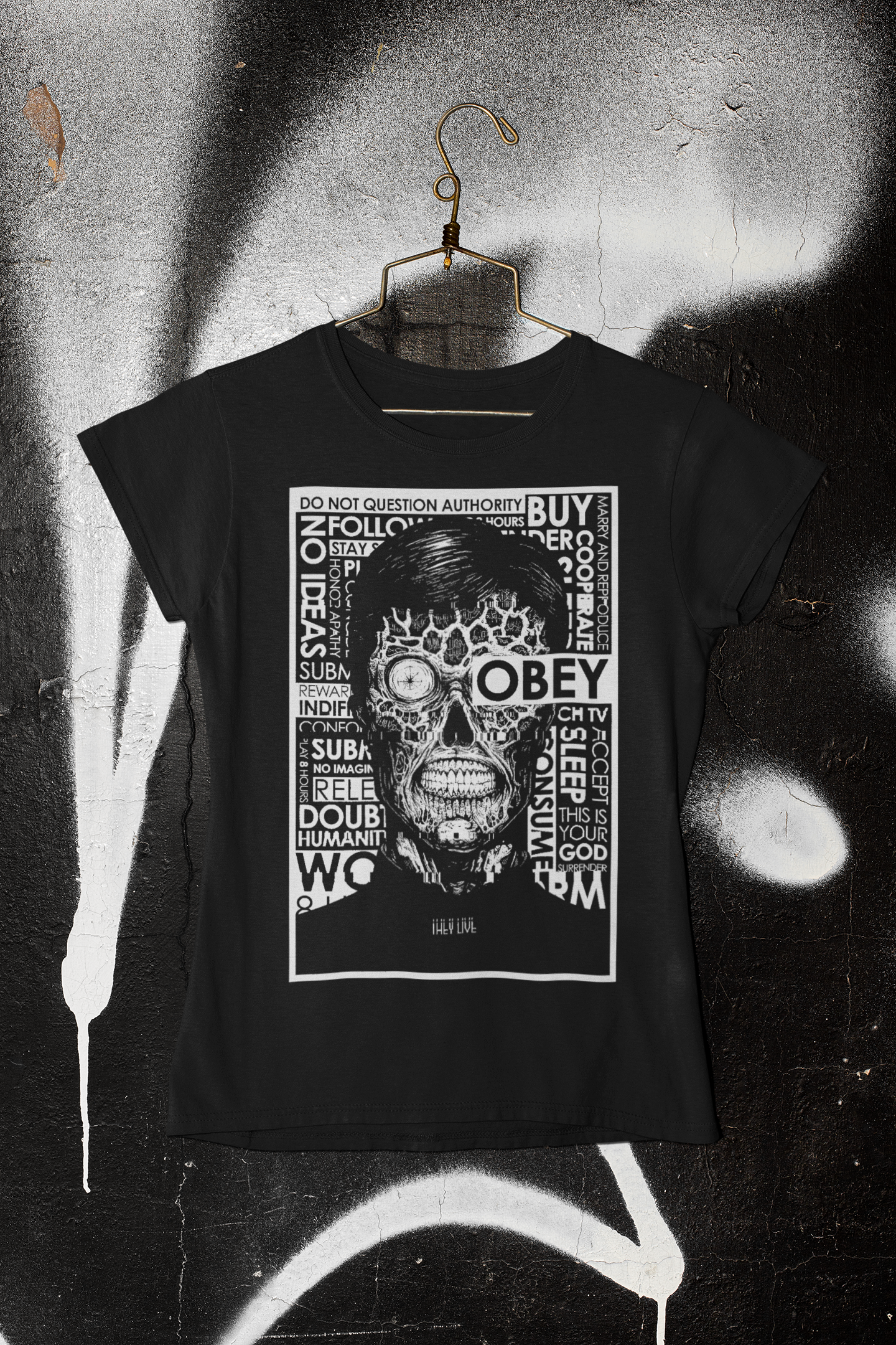 They Live Obey T-Shirt Μαύρο