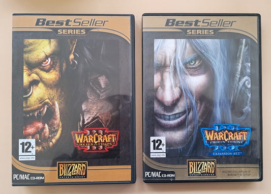 Warcraft 3 "Reign of Chaos" +  Warcraft 3 "Frozen Throne" Expansion Set (PC Games)