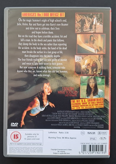 I Know What you Did Last Summer DVD (Kevin Williamson, 1997)