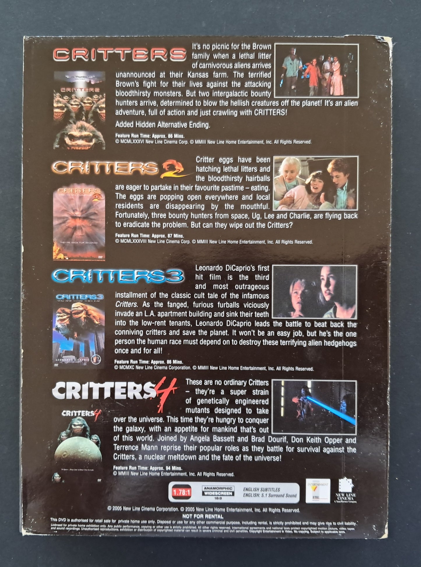 Critters BOX Vol 1-4  DVD (V/A 1986, 1988, 1991, 1992)