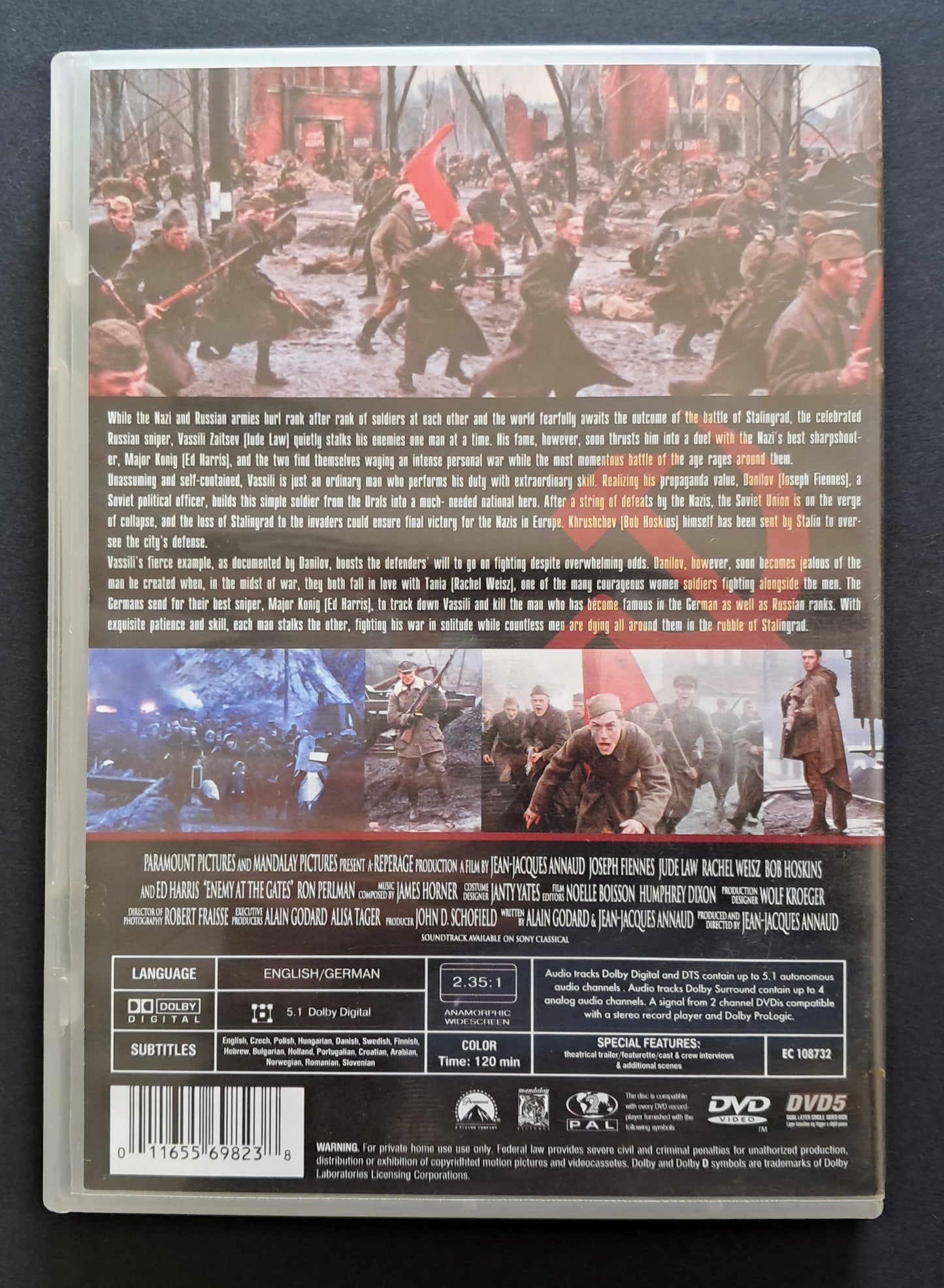 Enemy at the Gates DVD (Jean-Jacques Annaud, 2001)