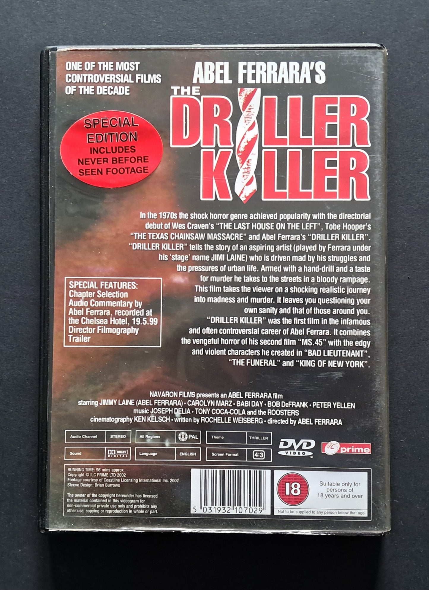 Driller Killer DVD (Abel Ferrara, 1979)