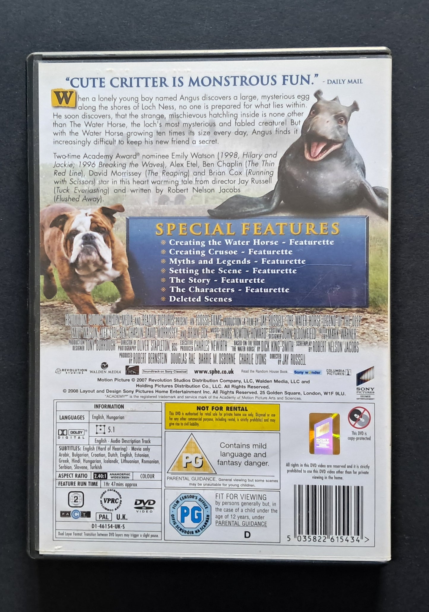 Waterhorse: Legend of the Deep DVD (Jay Russell, 2007)