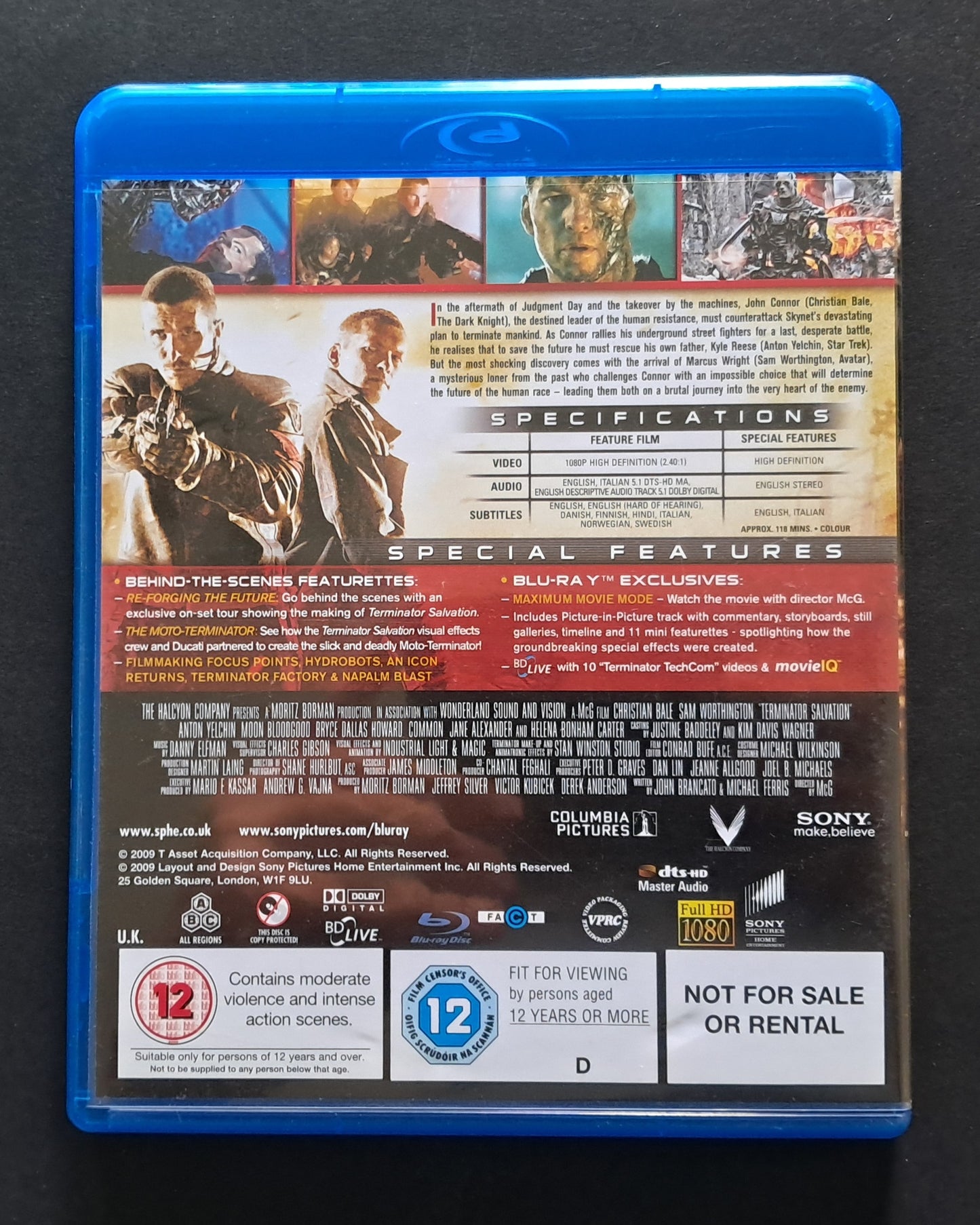 Terminator: Salvation Blu Ray DVD (John Brancato & Michael Ferris, 2009)
