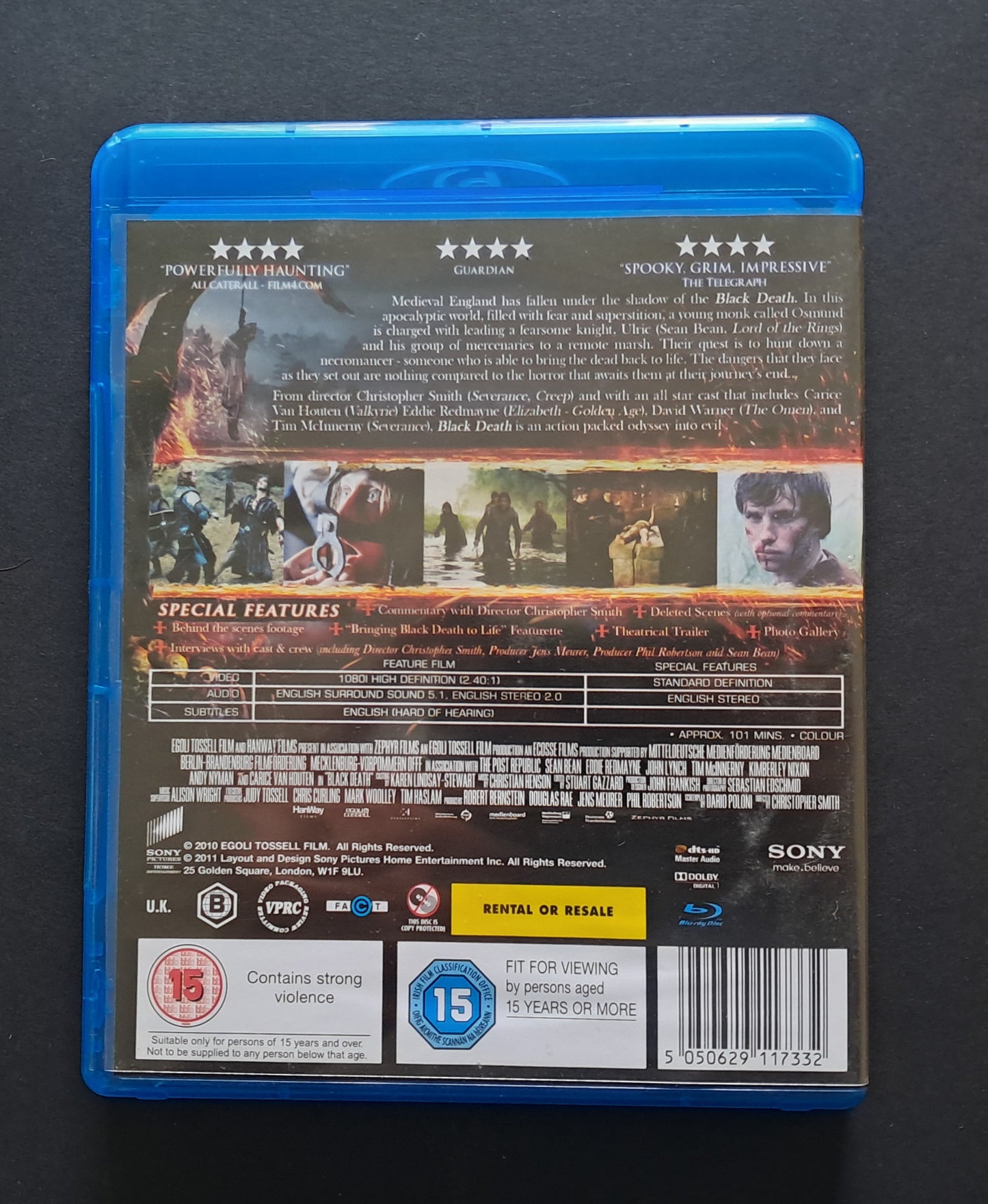 Black Death Blu Ray DVD (Cristopher Smith, 2010)