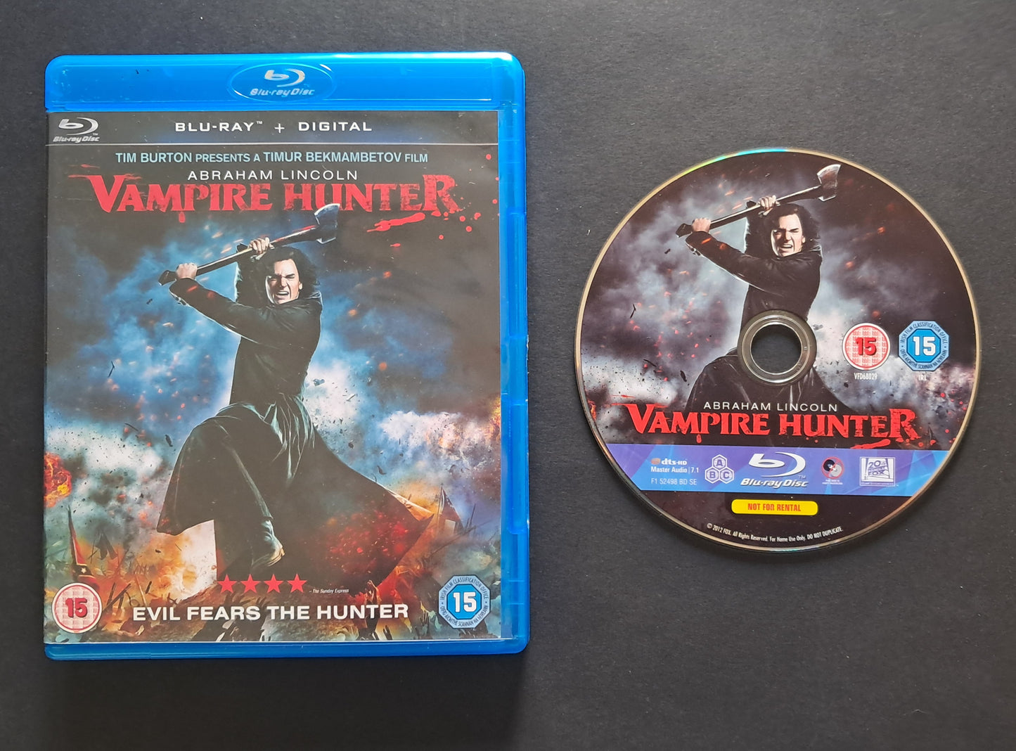 Abraham Lincoln: Vampire Hunter Blu Ray DVD (Timur Bekmambetov, 2012)
